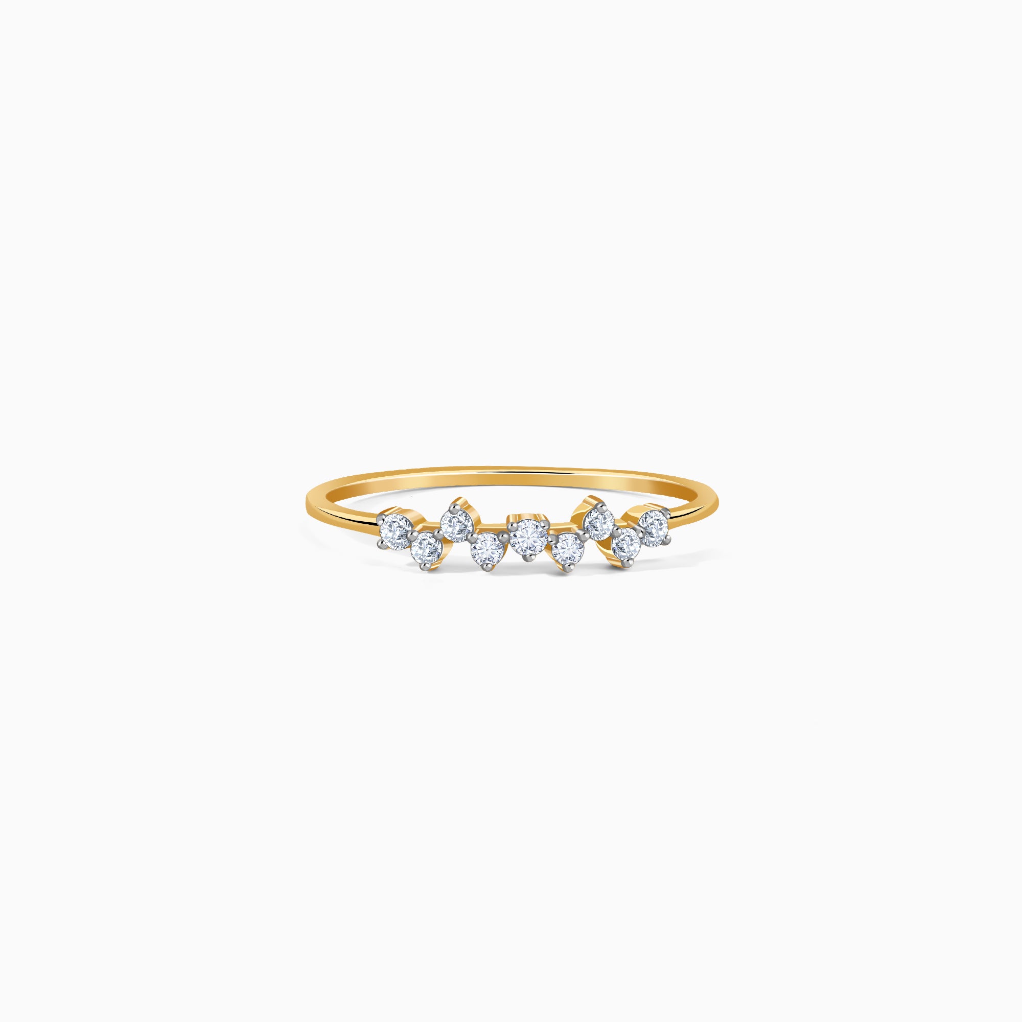 Gold Shimmering Lab Grown Diamond Ring