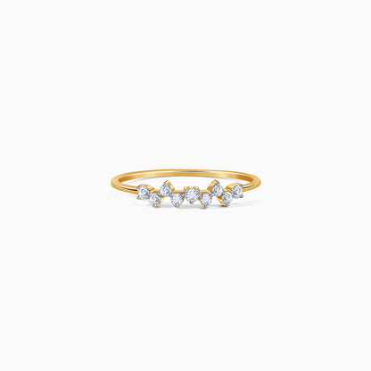 Gold Shimmering Lab Grown Diamond Ring