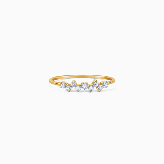 Gold Shimmering Lab Grown Diamond Ring