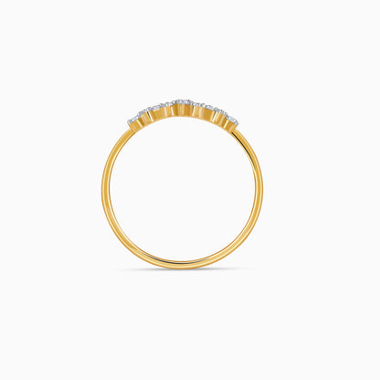 Gold Shimmering Lab Grown Diamond Ring