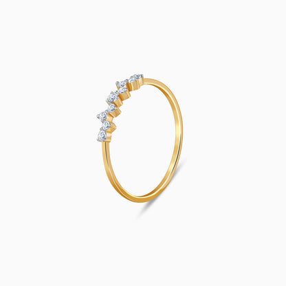 Gold Shimmering Lab Grown Diamond Ring