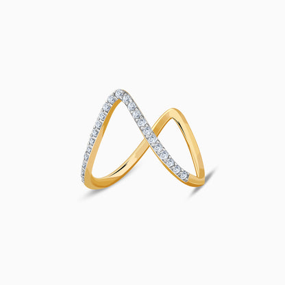 Gold Virajpet Vanki Lab Grown Diamond Ring