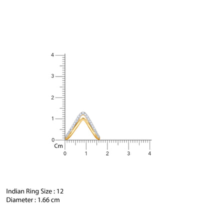Gold Virajpet Vanki Lab Grown Diamond Ring