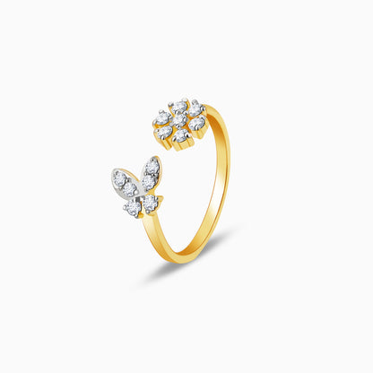 Gold Nectar Diamond Ring