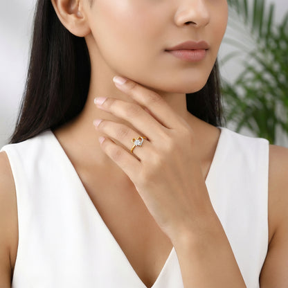 Gold Love Signal Lab Grown Diamond Ring