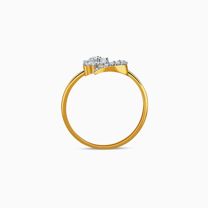 Gold Love Signal Lab Grown Diamond Ring