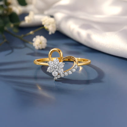 Gold Love Signal Lab Grown Diamond Ring
