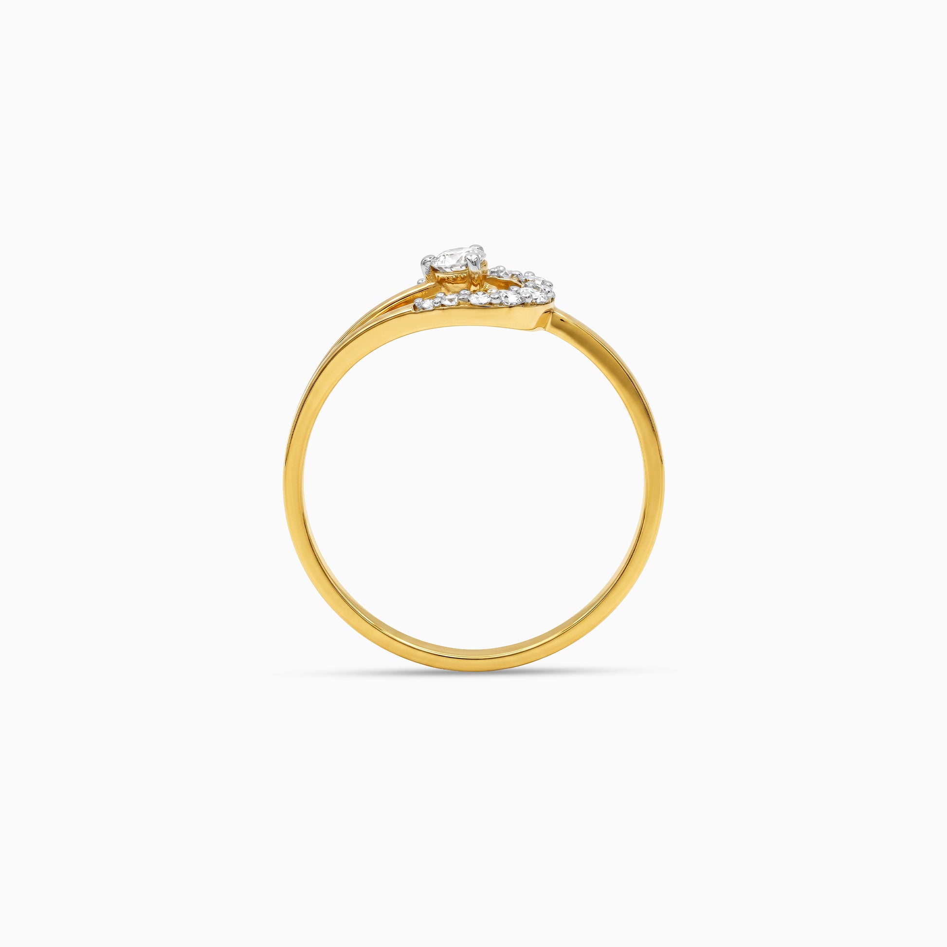 Gold Roselle Arc Lab Grown Diamond Ring (Size 12)