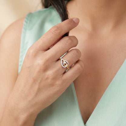Gold Marceau Knot Lab Grown Diamond Ring (Size 12)