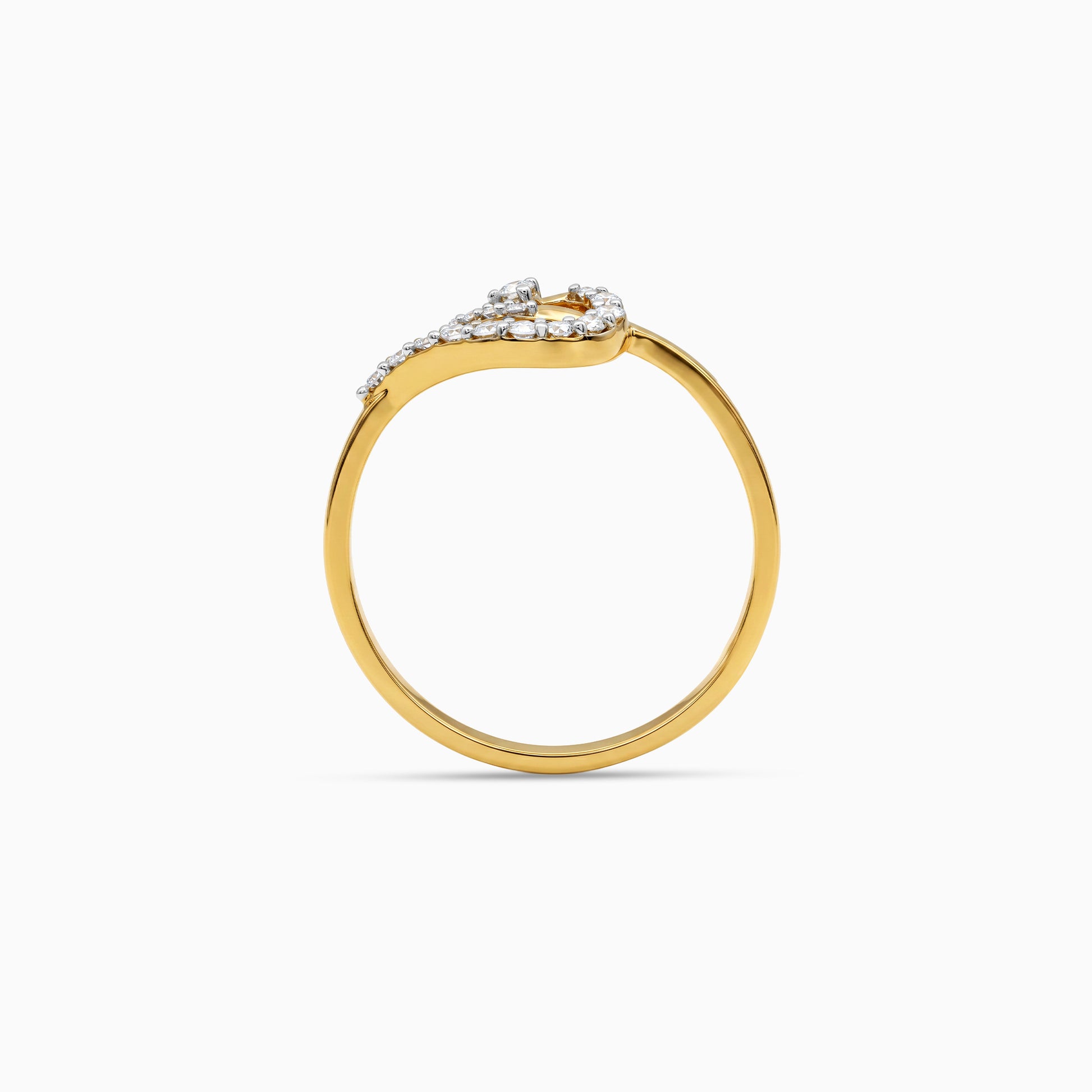 Gold Marceau Knot Lab Grown Diamond Ring (Size 12)