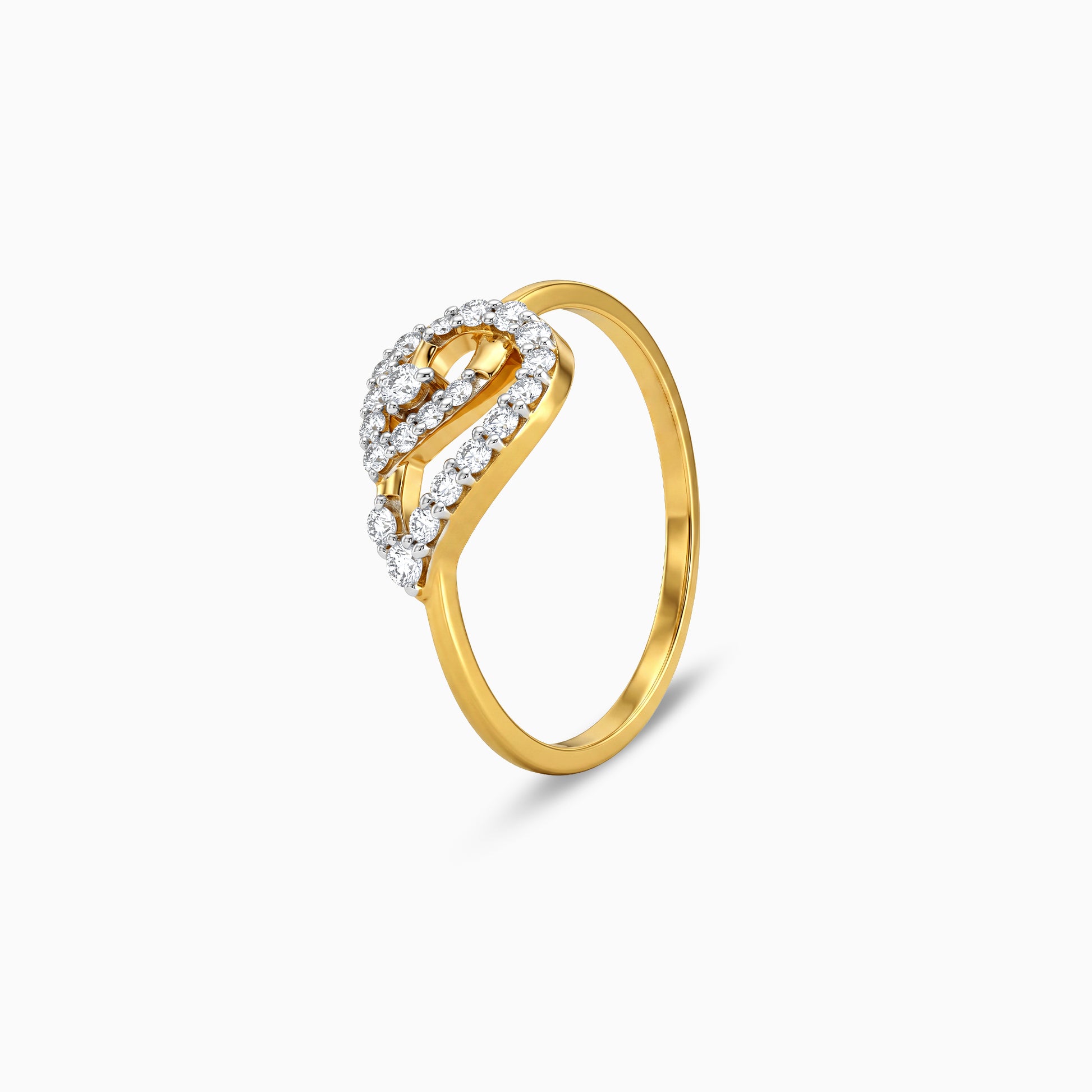 Gold Marceau Knot Lab Grown Diamond Ring (Size 12)