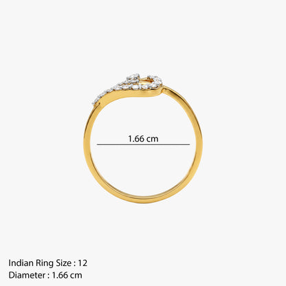 Gold Marceau Knot Lab Grown Diamond Ring (Size 12)