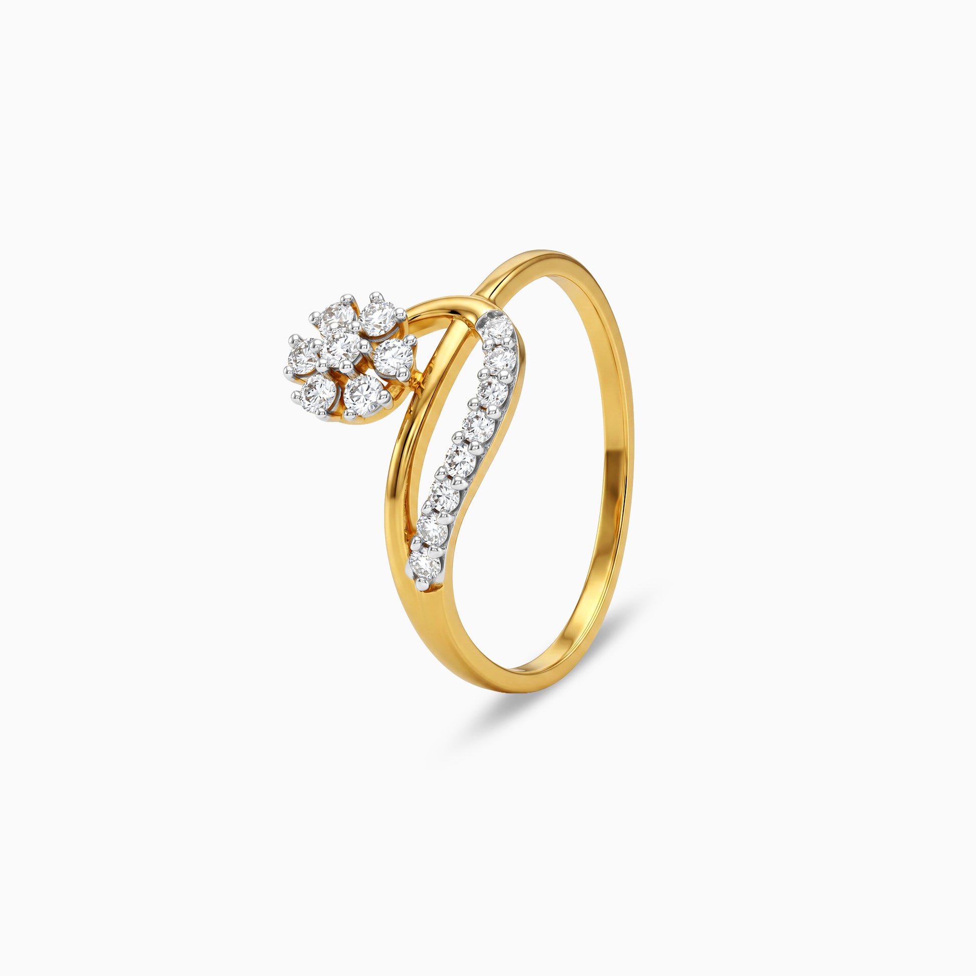 Gold Delance Crown Lab Grown Diamond Ring (Size 12)