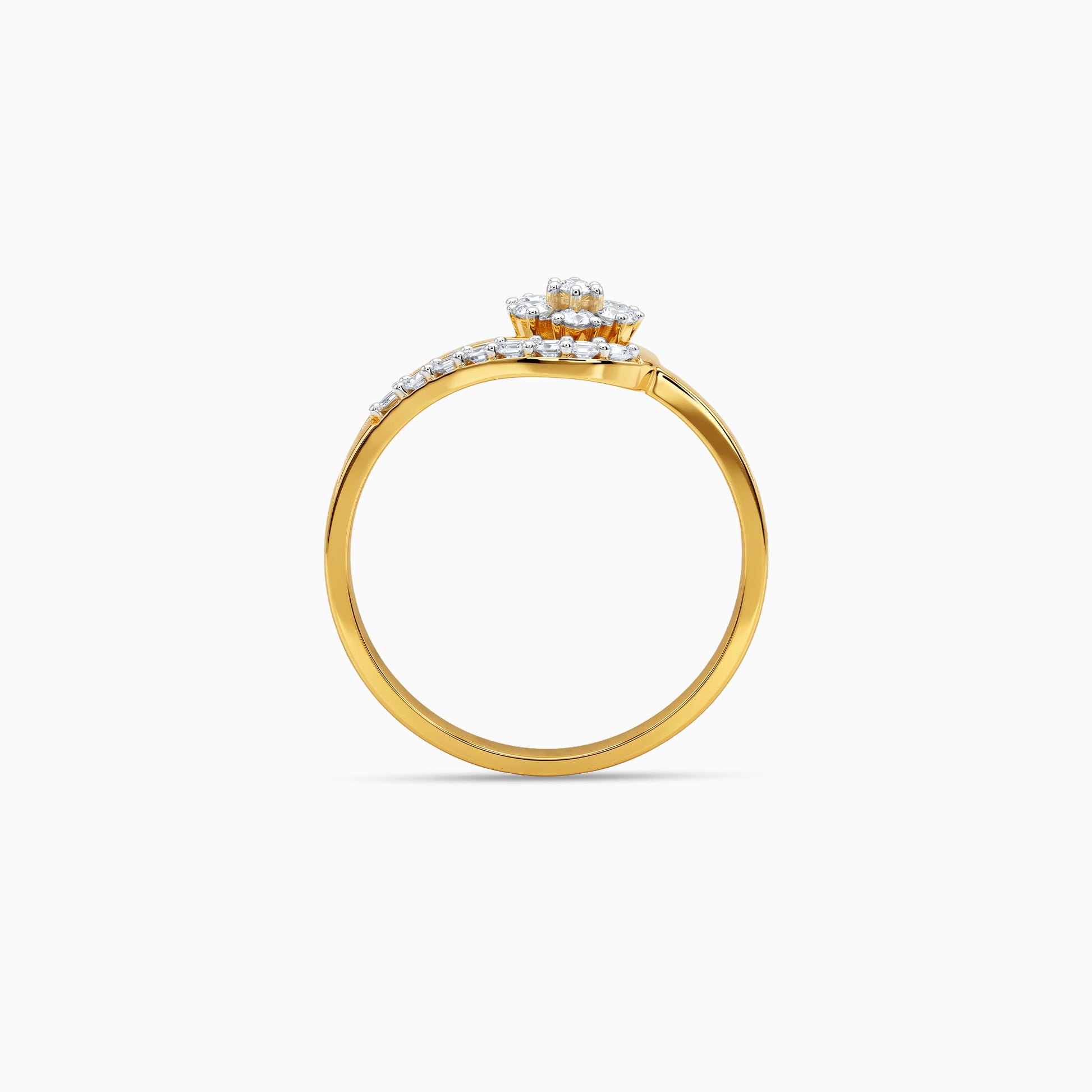 Gold Delance Crown Lab Grown Diamond Ring (Size 12)