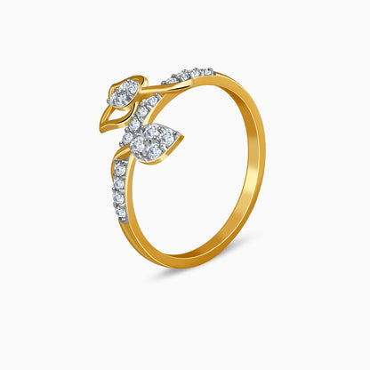 Gold Tulip Whisper Lab Grown Diamond Ring (Size 12)