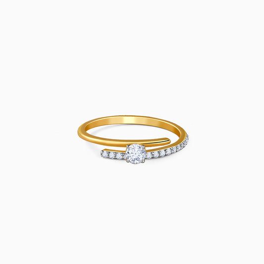 Gold Classic Path Lab Grown Diamond Ring