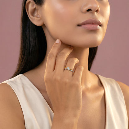 Gold Classic Path Lab Grown Diamond Ring (Size 12)