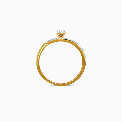 Gold Classic Path Lab Grown Diamond Ring (Size 12)