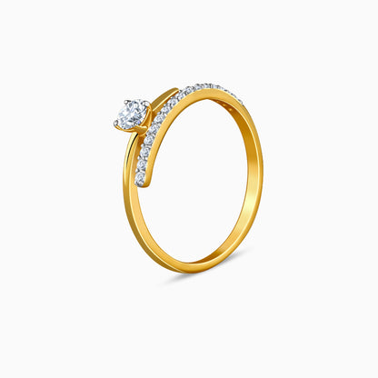 Gold Classic Path Lab Grown Diamond Ring (Size 12)