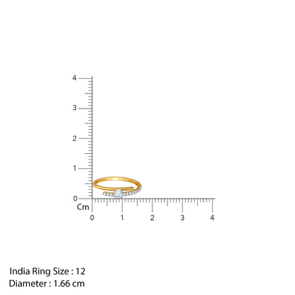 Gold Classic Path Lab Grown Diamond Ring (Size 12)