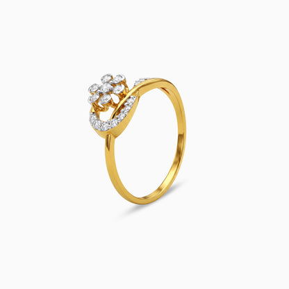 Gold Roseraie Halo Lab Grown Diamond Ring (Size 12)