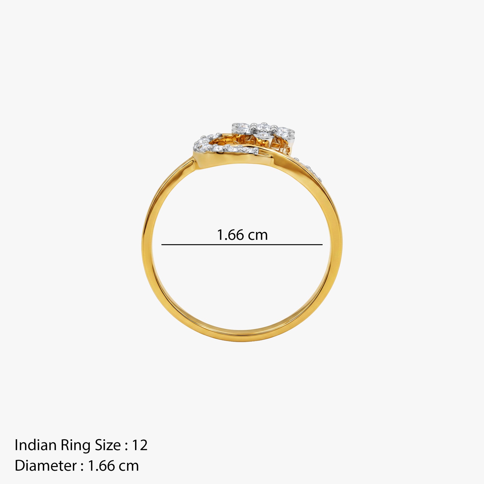 Gold Roseraie Halo Lab Grown Diamond Ring (Size 12)