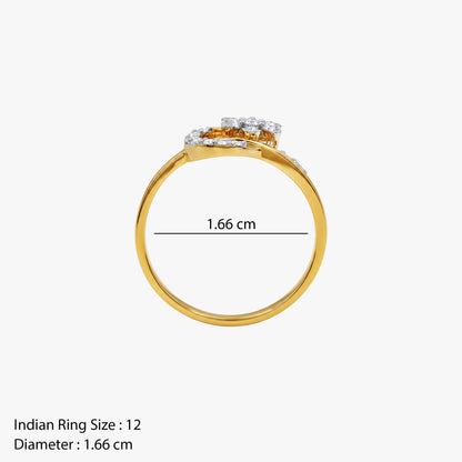 Gold Roseraie Halo Lab Grown Diamond Ring (Size 12)