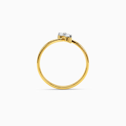 Gold Orlisse Chevron Lab Grown Diamond Ring (Size 12)
