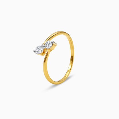 Gold Orlisse Chevron Lab Grown Diamond Ring (Size 12)