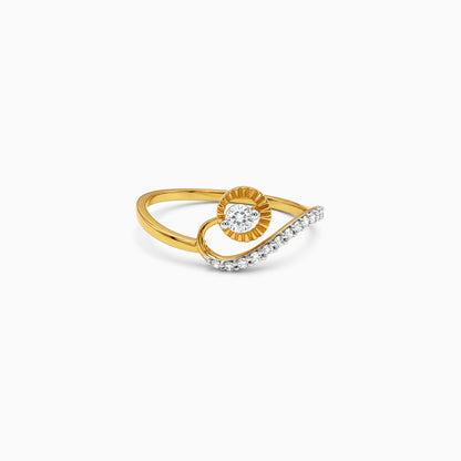 Gold Virelle Spiral Lab Grown Diamond Ring (Size 12)