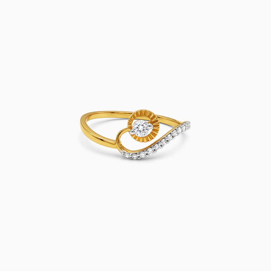 Gold Virelle Spiral Lab Grown Diamond Ring (Size 12)