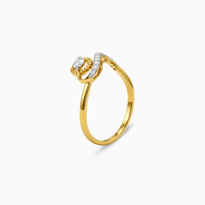 Gold Virelle Spiral Lab Grown Diamond Ring (Size 12)
