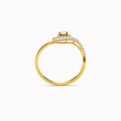 Gold Virelle Spiral Lab Grown Diamond Ring (Size 12)