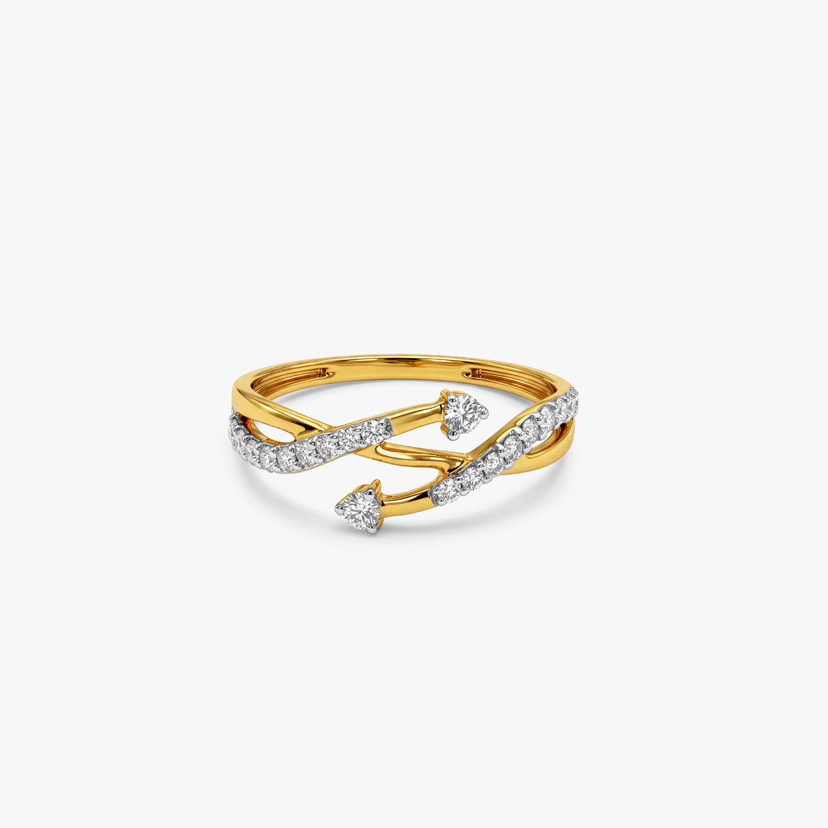 Gold Ruban Etoile Lab Grown Diamond Ring (Size 12)