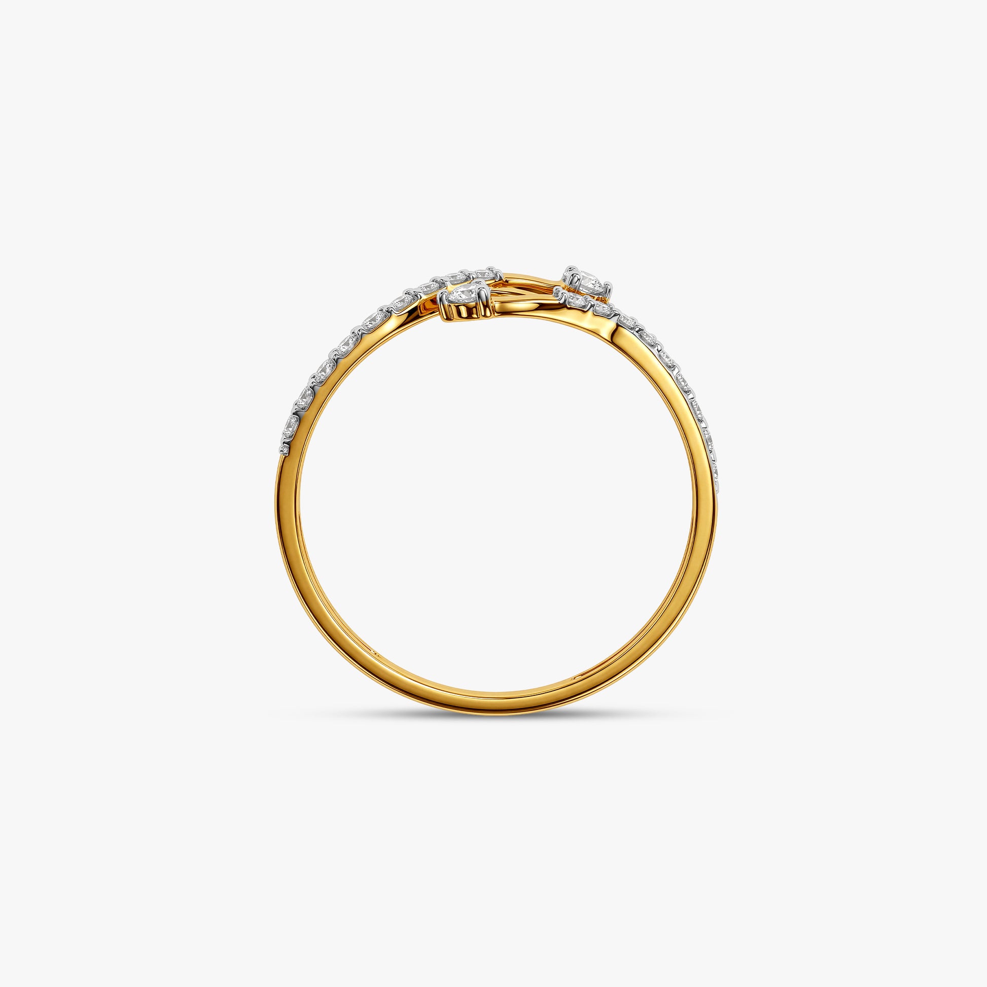 Gold Ruban Etoile Lab Grown Diamond Ring (Size 12)