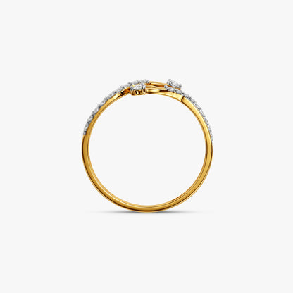 Gold Ruban Etoile Lab Grown Diamond Ring (Size 12)
