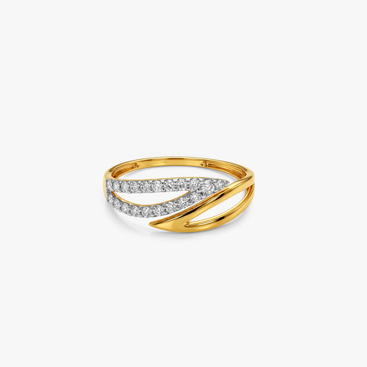 Gold Double Ruban Lab Grown Diamond Ring (Size 12)
