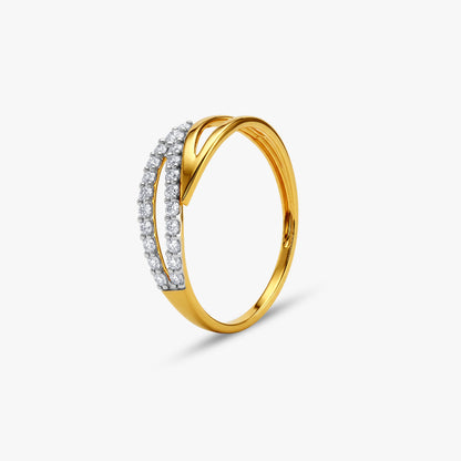 Gold Double Ruban Lab Grown Diamond Ring (Size 12)