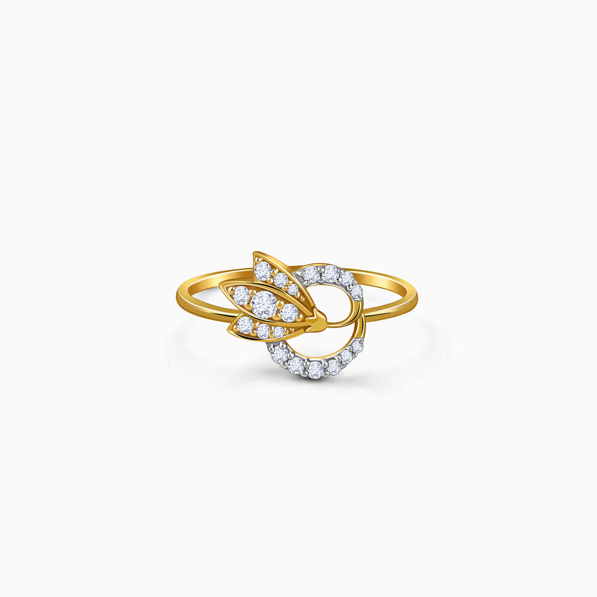 Gold Tria Bloom Lab Grown Diamond Ring (Size 12)