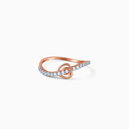 Rose Gold Dazzling Love Lab Grown Diamond Ring