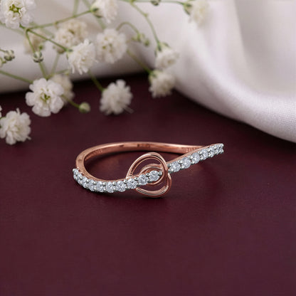 Rose Gold Dazzling Love Lab Grown Diamond Ring