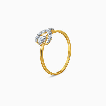 Gold Crocus Lover Lab Grown Diamond Ring