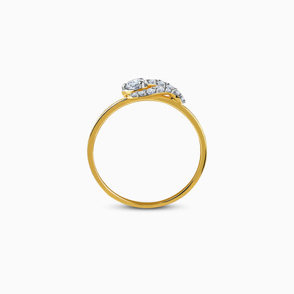 Gold Crocus Lover Lab Grown Diamond Ring