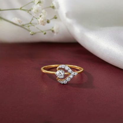 Gold Crocus Lover Lab Grown Diamond Ring