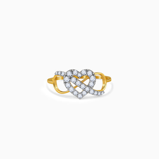 Gold True Heart Lab Grown Diamond Ring