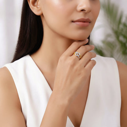 Gold True Heart Lab Grown Diamond Ring