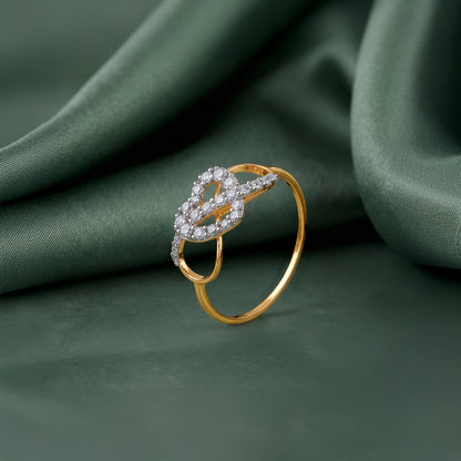 Gold True Heart Lab Grown Diamond Ring