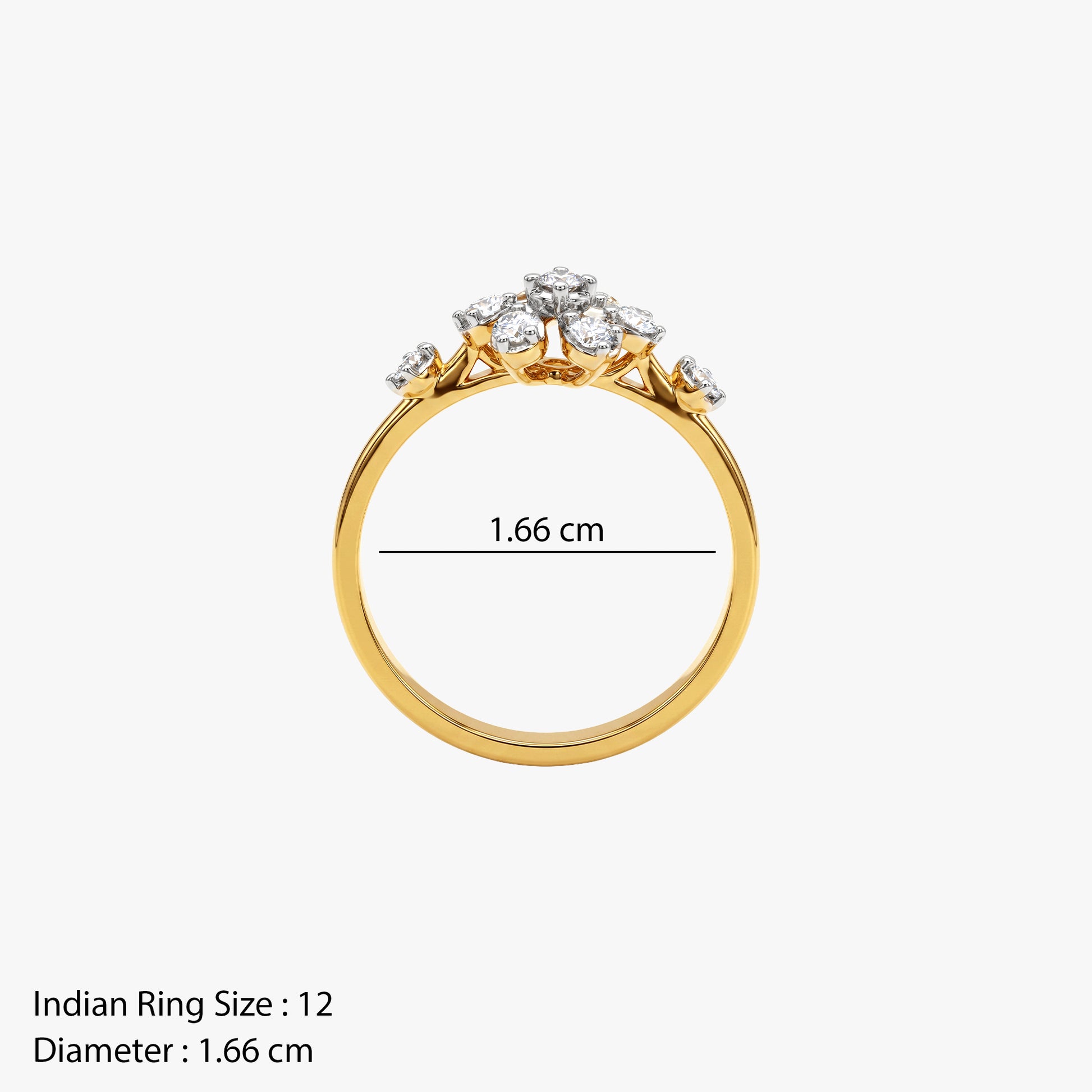 Gold Jardin Brillant Lab Grown Diamond Ring (Size 12)