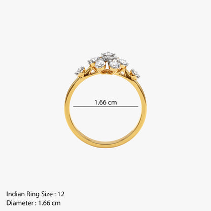 Gold Jardin Brillant Lab Grown Diamond Ring (Size 12)