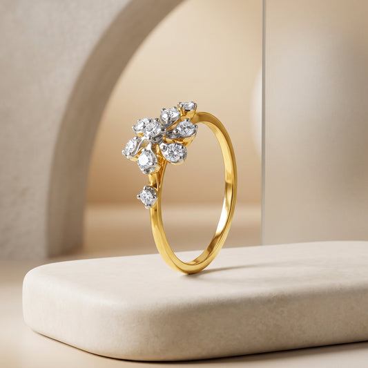 Gold Jardin Brillant Lab Grown Diamond Ring (Size 12)